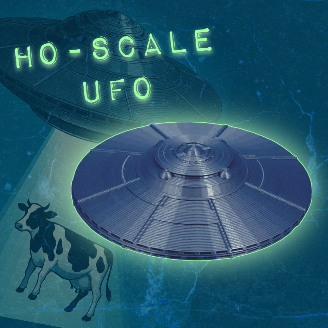 UFO Flying Saucer Alien Space Ship - HO Scale - 1:87 - Made in the USA Area 51