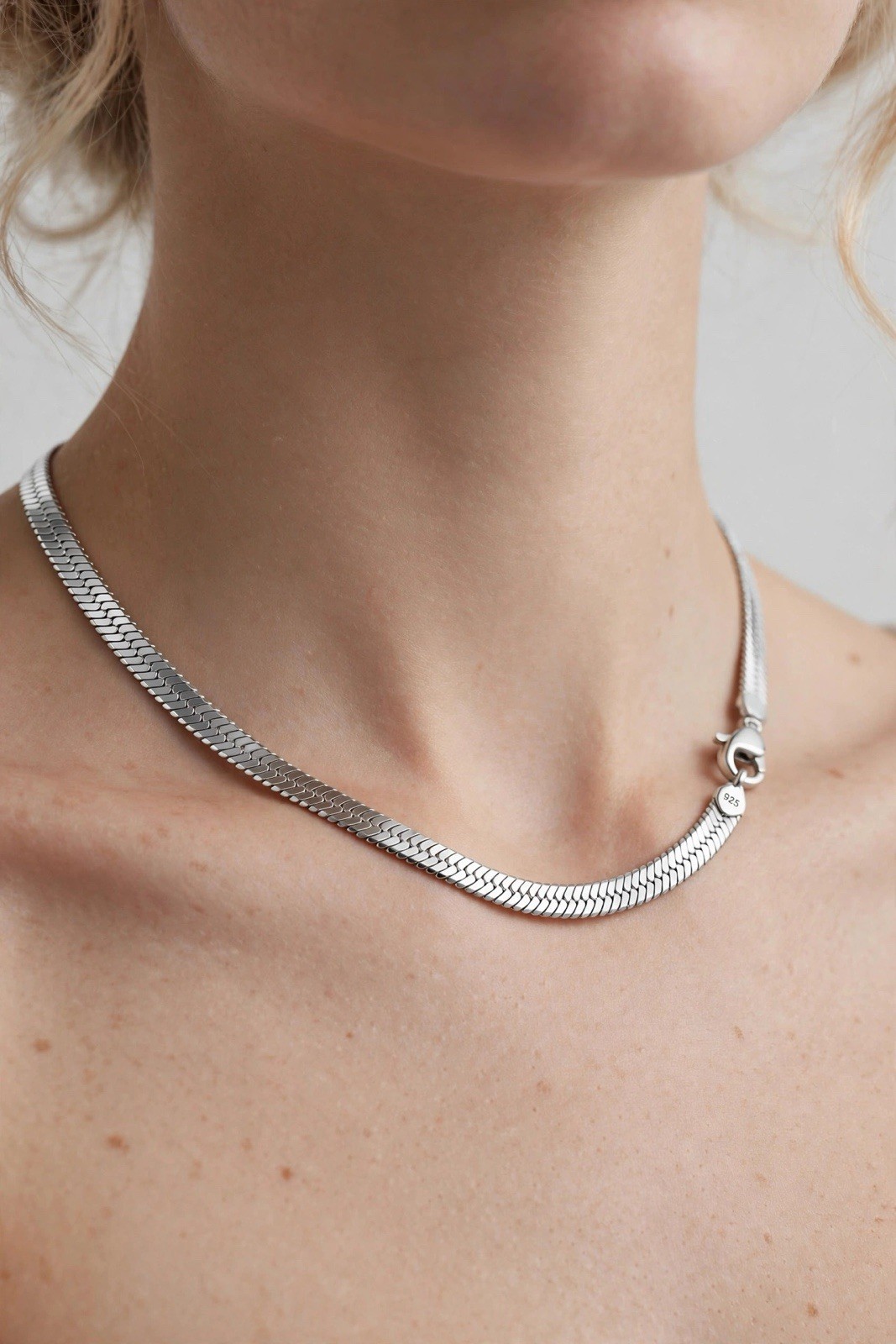 925 Sterling Silver 4MM Blade Chain Necklace - 20\