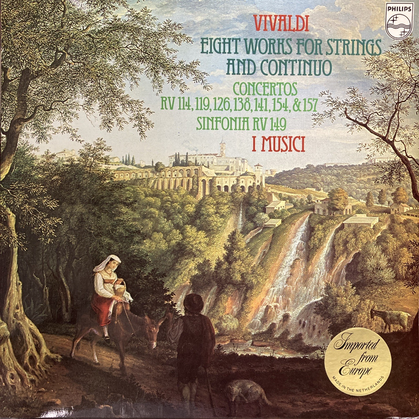 Vivaldi Eight Works for Strings & Continuo I Musici LP Philips Holland Import Vivaldi Eight Works for Strings & Continuo I Musici LP Philips Holland Import