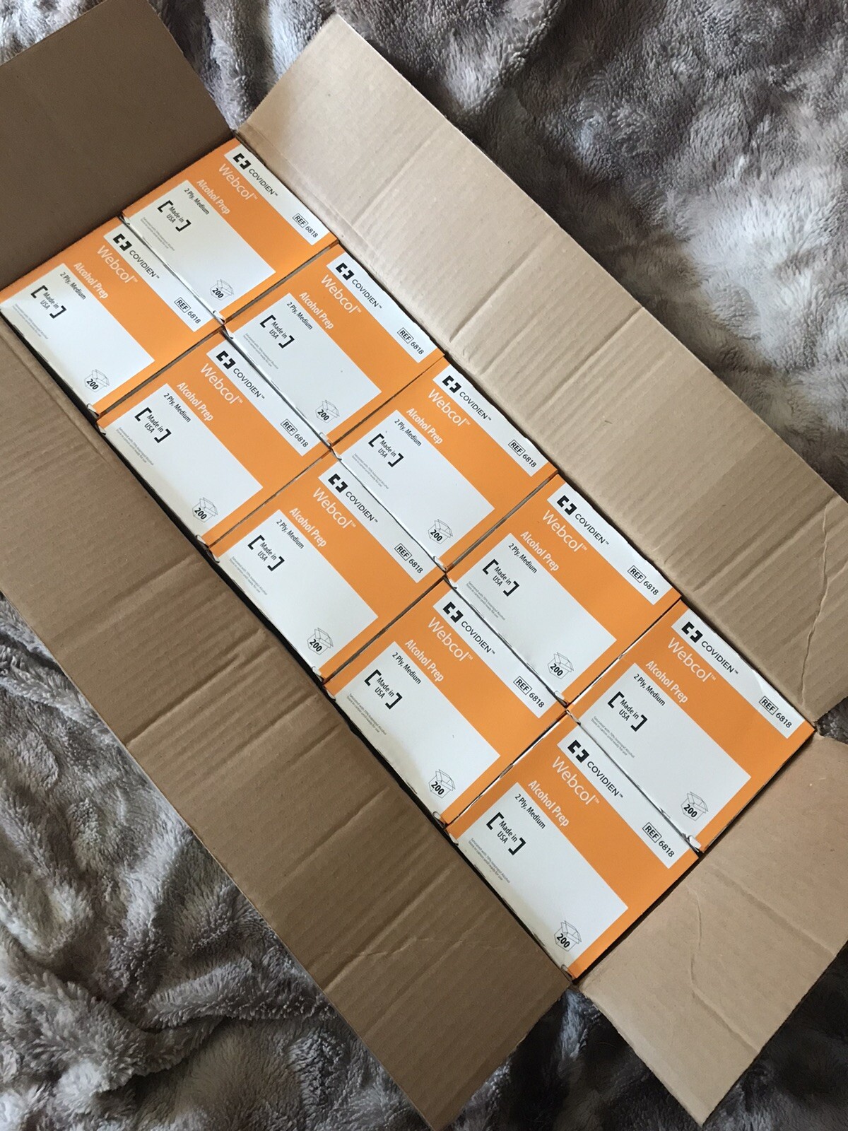 New #6818 Webcol Alcohol Prep Pads Sterile Medium - Case of 20 Boxes x 200 New #6818 Webcol Alcohol Prep Pads Sterile Medium - Case of 20 Boxes x 200