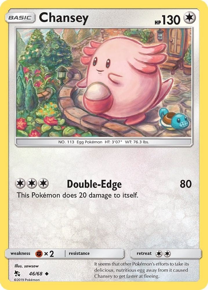 2019 Pokemon: Hidden Fates - Chansey (#46/68, Uncommon, Near Mint) 2019 Pokemon: Hidden Fates - Chansey (#46/68, Uncommon, Near Mint)
