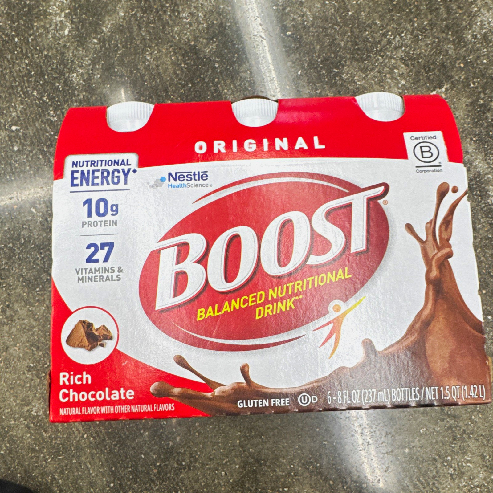 BOOST Original Nutritional Drink Rich Chocolate Gluten-Free 6 x 8 fl oz BOOST Original Nutritional Drink Rich Chocolate Gluten-Free 6 x 8 fl oz