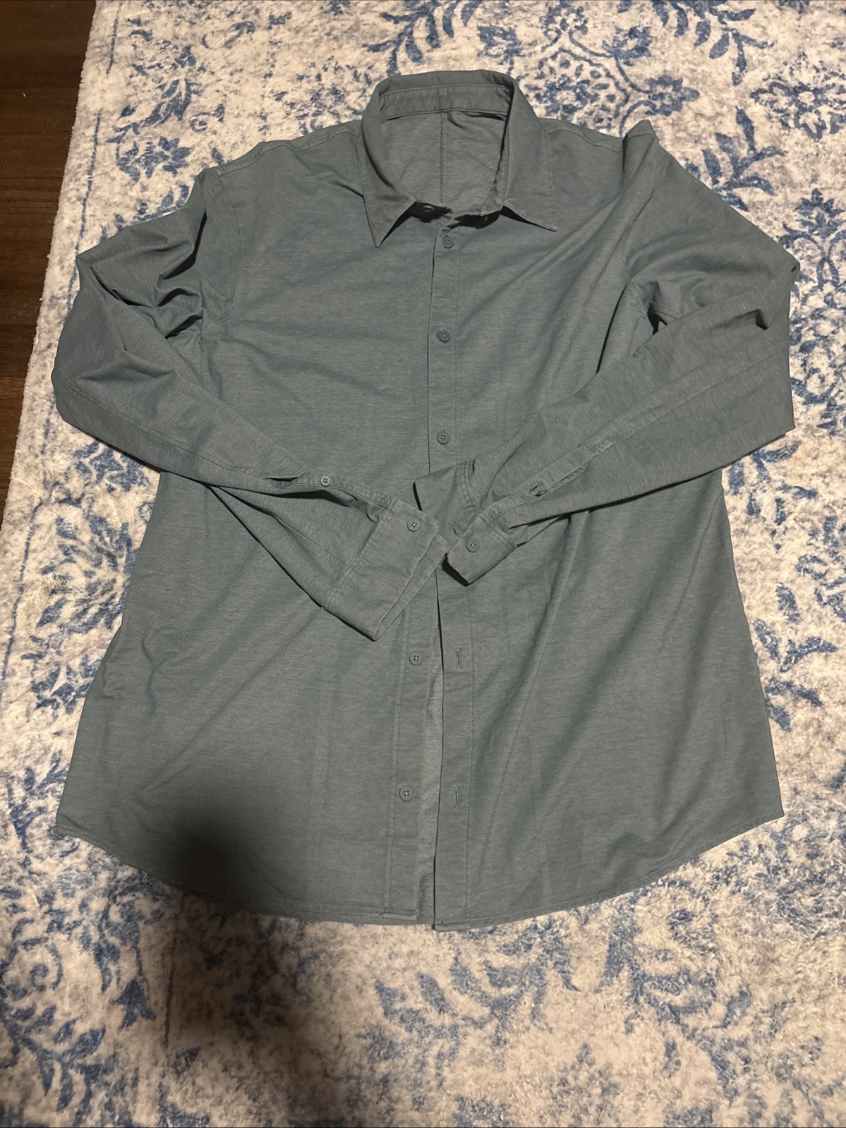 Lululemon Shirt Mens Med Commission Long Sleeve Indigo Blue Work Office Casual Lululemon Shirt Mens Med Commission Long Sleeve Indigo Blue Work Office Casual