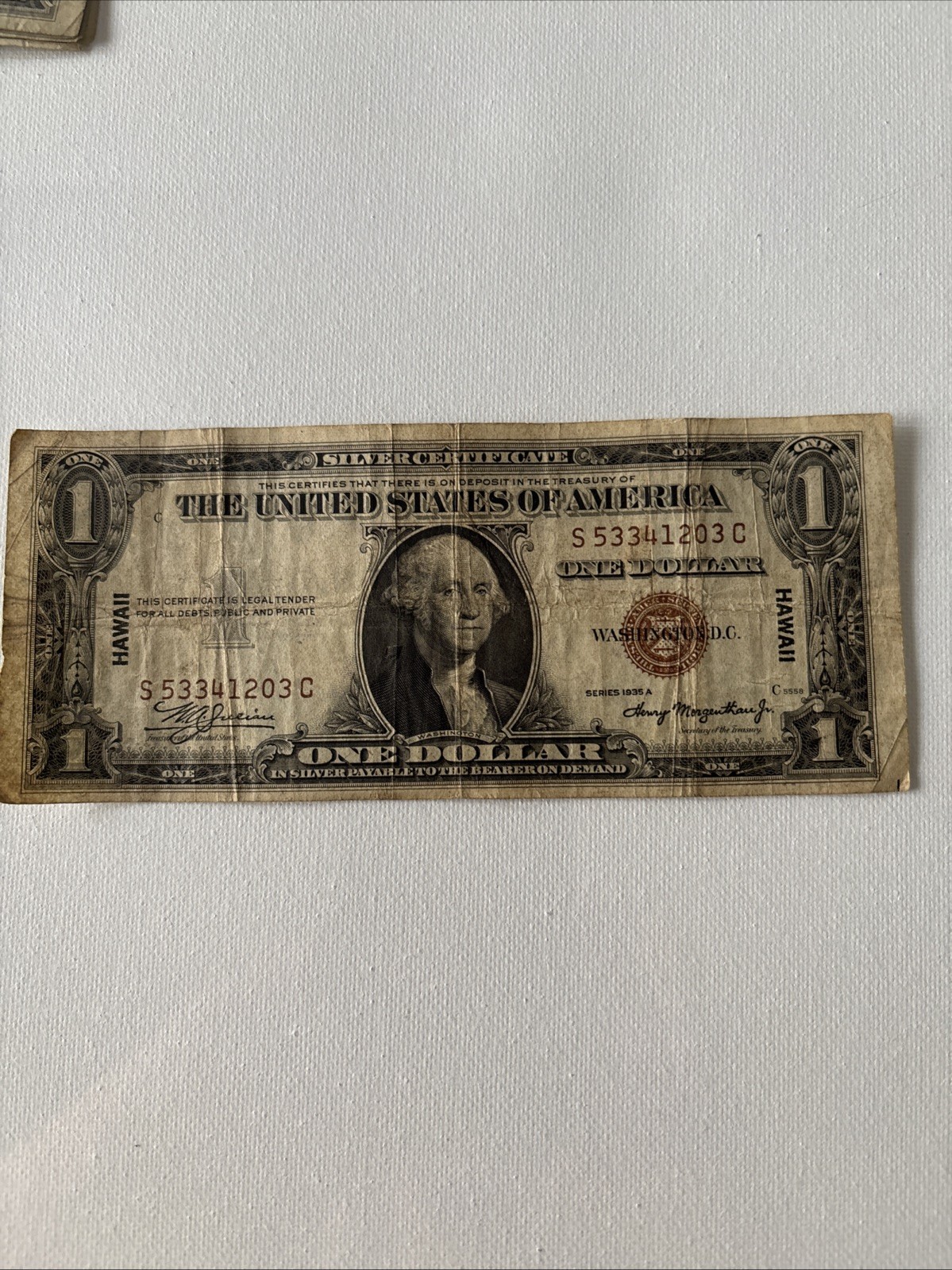 1935-A $1.00 Silver Certificate Series Hawaiian Overprint
