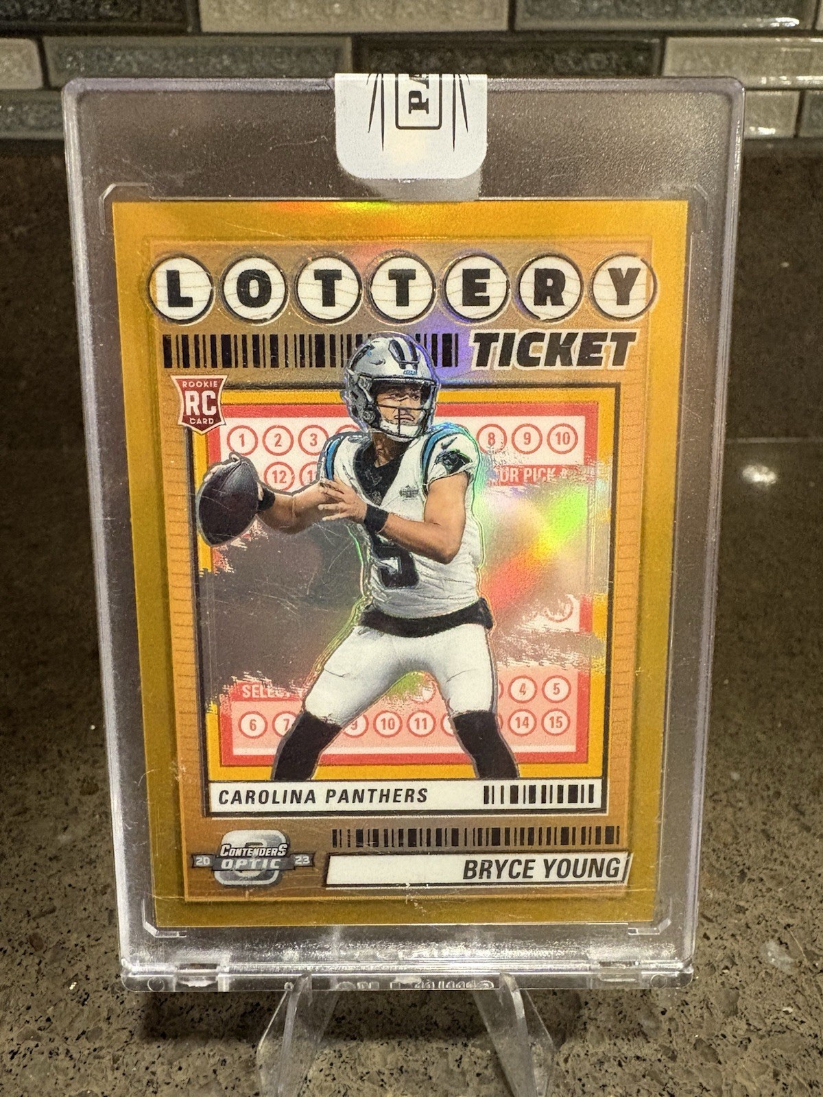 2023 Panini Contenders Optic - Lottery Ticket Bryce Young #LT-13 Gold Prizm /10 2023 Panini Contenders Optic - Lottery Ticket Bryce Young #LT-13 Gold Prizm /10