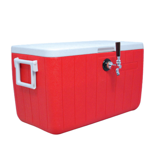 Jockey Box Cooler for Beer - 1 Faucet, 5/16\'\' x 120\' Stainless Coils, 48qt
