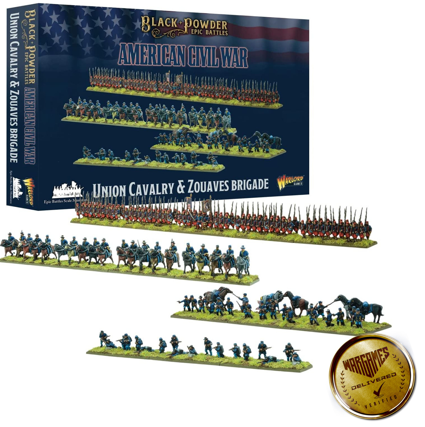 Warlord Games Black Powder Epic Battles - ACW: Union Cavalry & Zouaves Brigade Warlord Games Black Powder Epic Battles - ACW: Union Cavalry & Zouaves Brigade
