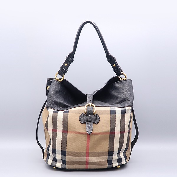 Burberry 3958944 House Check Sycamore Hobo Shoulder Bag