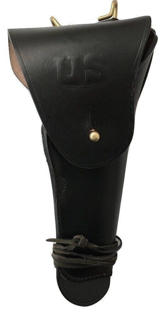 U.S. WWII M1911 .45cal Black Leather Hip Colt Holster Embossed US-Black Color U.S. WWII M1911 .45cal Black Leather Hip Colt Holster Embossed US-Black Color