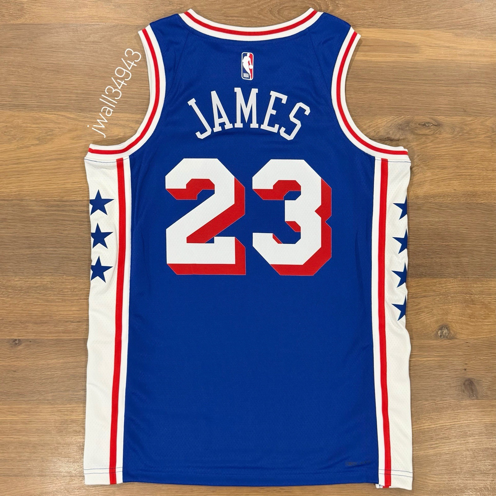 Nike LeBron James Philadelphia 76ers Swingman Jersey NBA Icon Edition Sixers