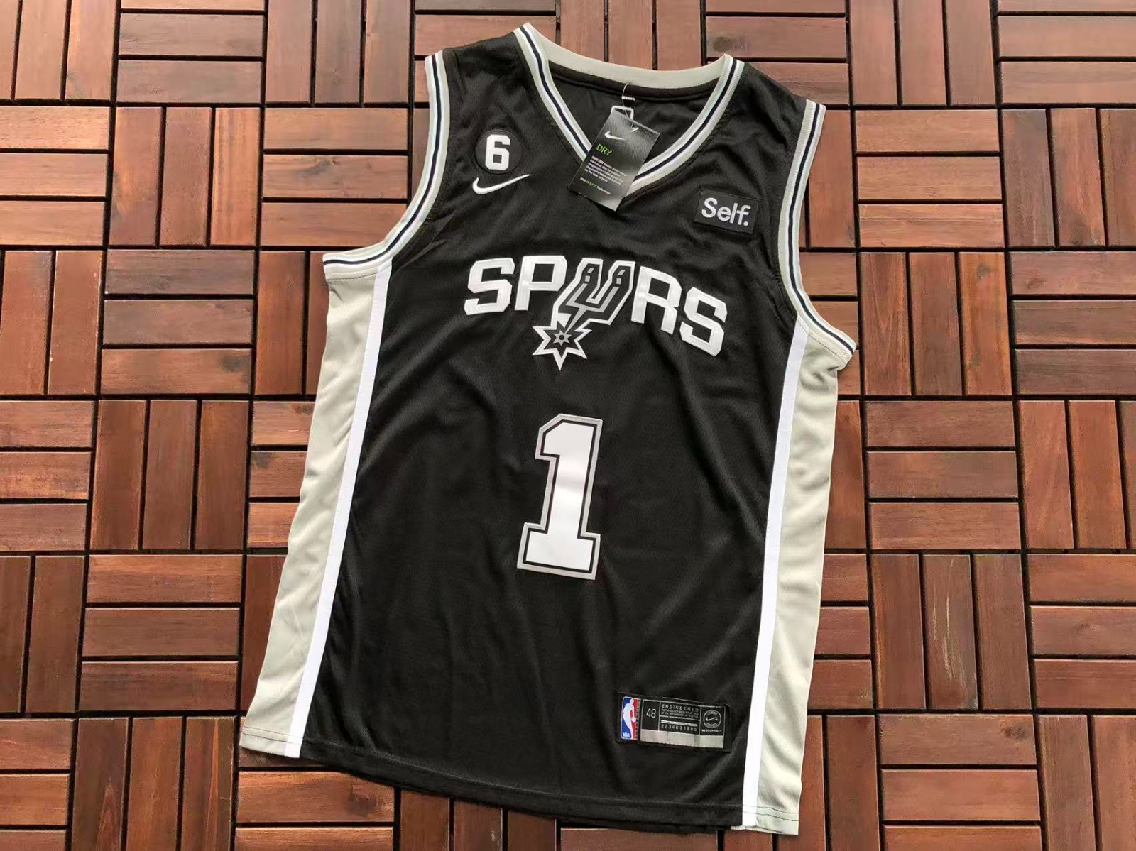 Victor Wembanyama San Antonio Spurs Bill Russell Memorial Patch Edition Jersey Victor Wembanyama San Antonio Spurs Bill Russell Memorial Patch Edition Jersey