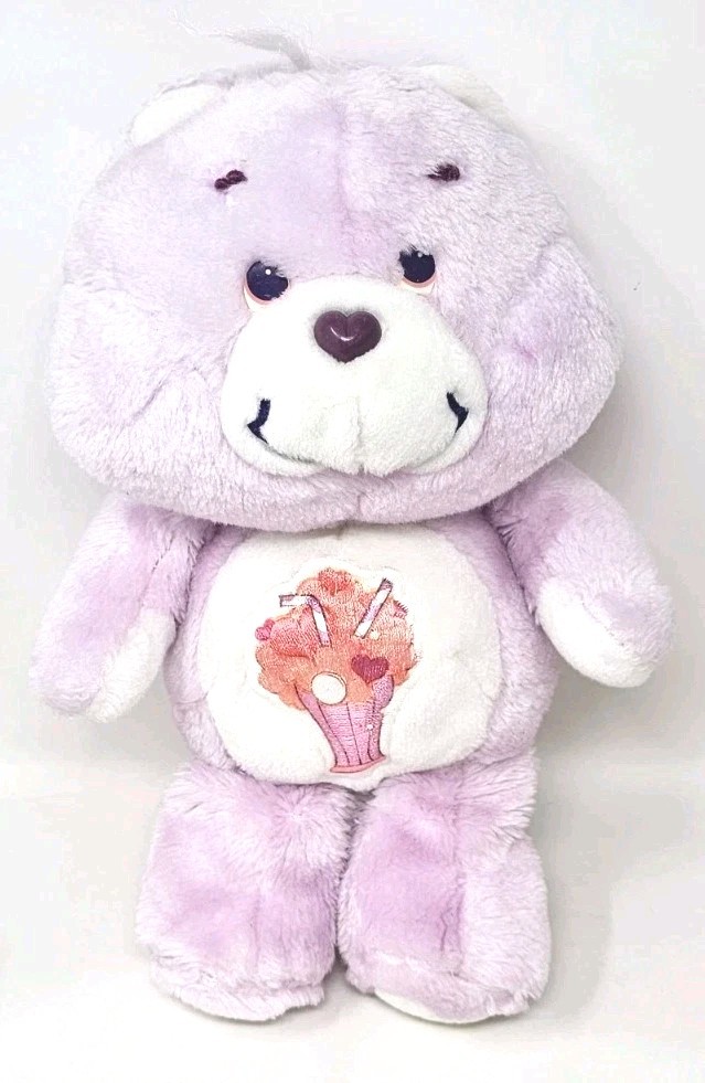 Vintage 1985 Kenner Purple Share Bear Ice Cream Care Bear Stuffed Animal Plush Vintage 1985 Kenner Purple Share Bear Ice Cream Care Bear Stuffed Animal Plush
