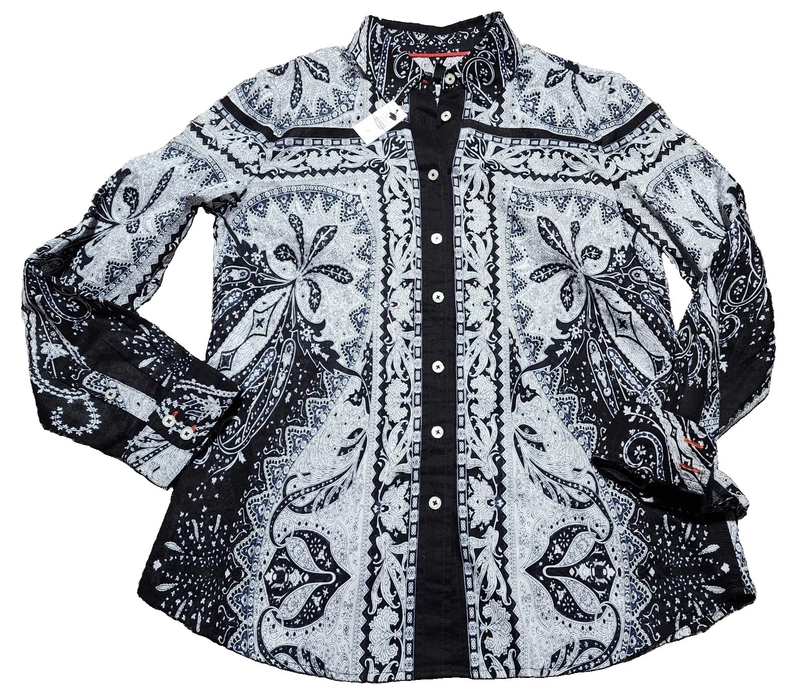 NWT TALBOTS Paisley Long Sleeve Button Up Shirt Top Blouse-Petite NWT TALBOTS Paisley Long Sleeve Button Up Shirt Top Blouse-Petite