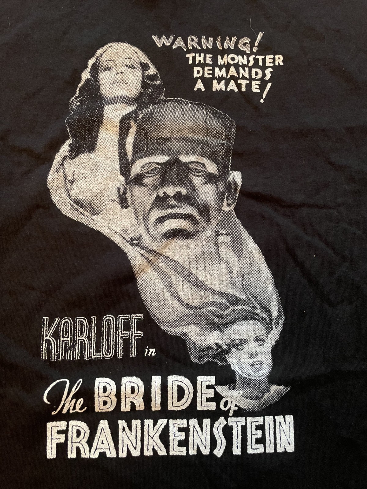 vintage BRIDE OF FRANKENSTEIN 90s Deadstock unworn LARGE Gildan Horror Tee