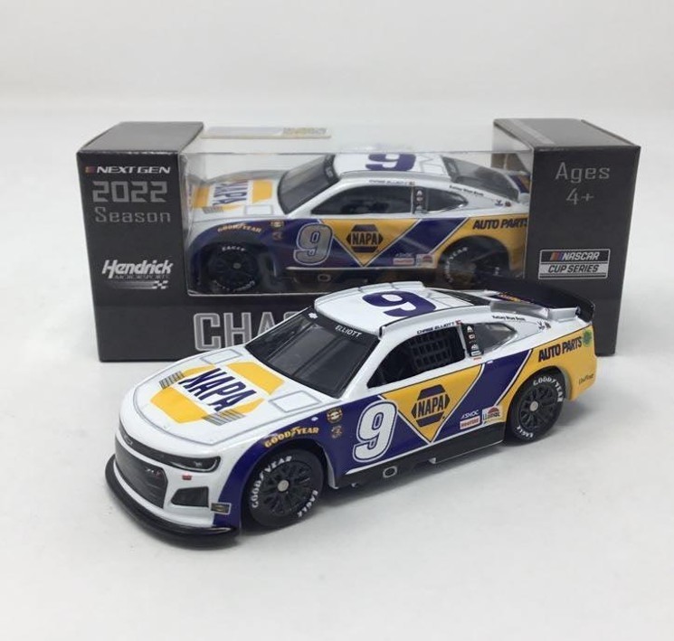 NASCAR 2022 CHASE ELLIOTT #9 DARLINGTON THROWBACK NAPA AUTO PARTS 1/64 CAR NASCAR 2022 CHASE ELLIOTT #9 DARLINGTON THROWBACK NAPA AUTO PARTS 1/64 CAR