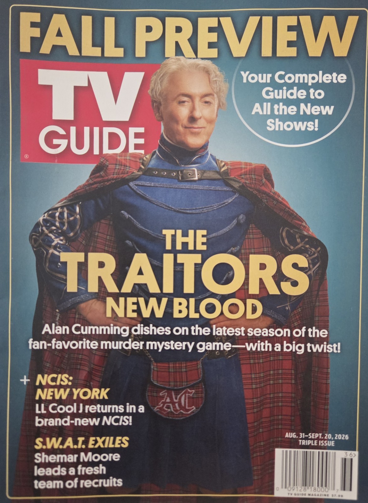 FALL PREVIEW - TV GUIDE MAGAZINE - AUG 31 - SEPT 20, 2026 - BRAND NEW FALL PREVIEW - TV GUIDE MAGAZINE - AUG 31 - SEPT 20, 2026 - BRAND NEW