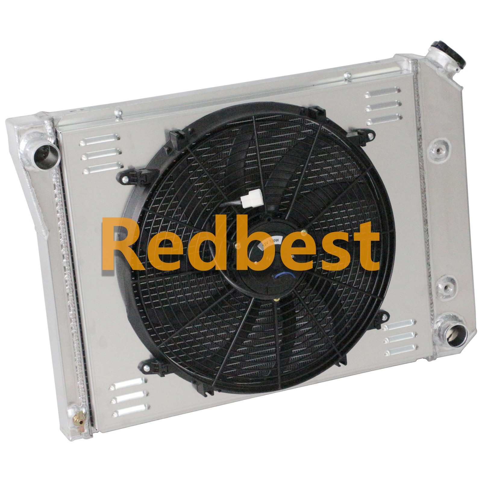 FIT 1968-1974 Chevy Chevelle El Camino Camaro Impala 3Row Radiator Shroud 16\