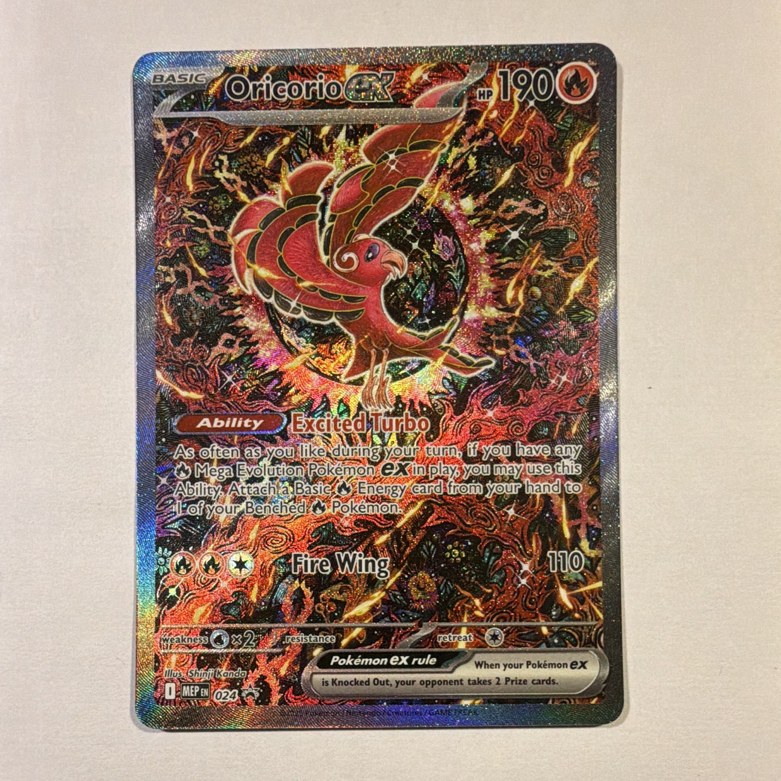 Oricorio ex 024 Me: Mega Evolution Promo Holo Oricorio ex 024 Me: Mega Evolution Promo Holo