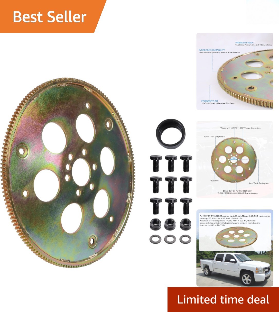 Complete LS Flexplate Adapter Kit for 1997-07 GM Engines – All-in-One Solution