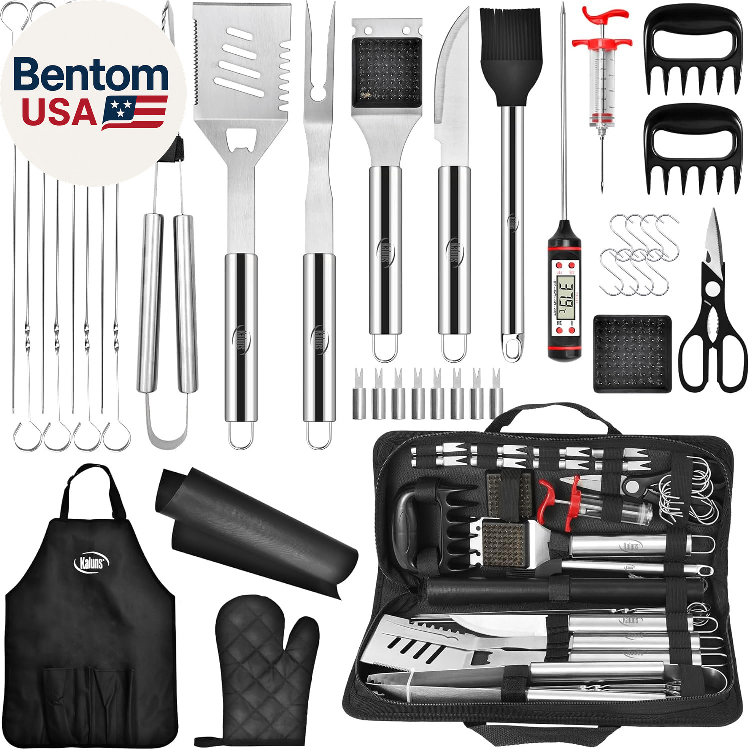 BBQ Accessories, Complete Grill Set Grilling Gifts, 40 Pcs Premium Heavy Duty St