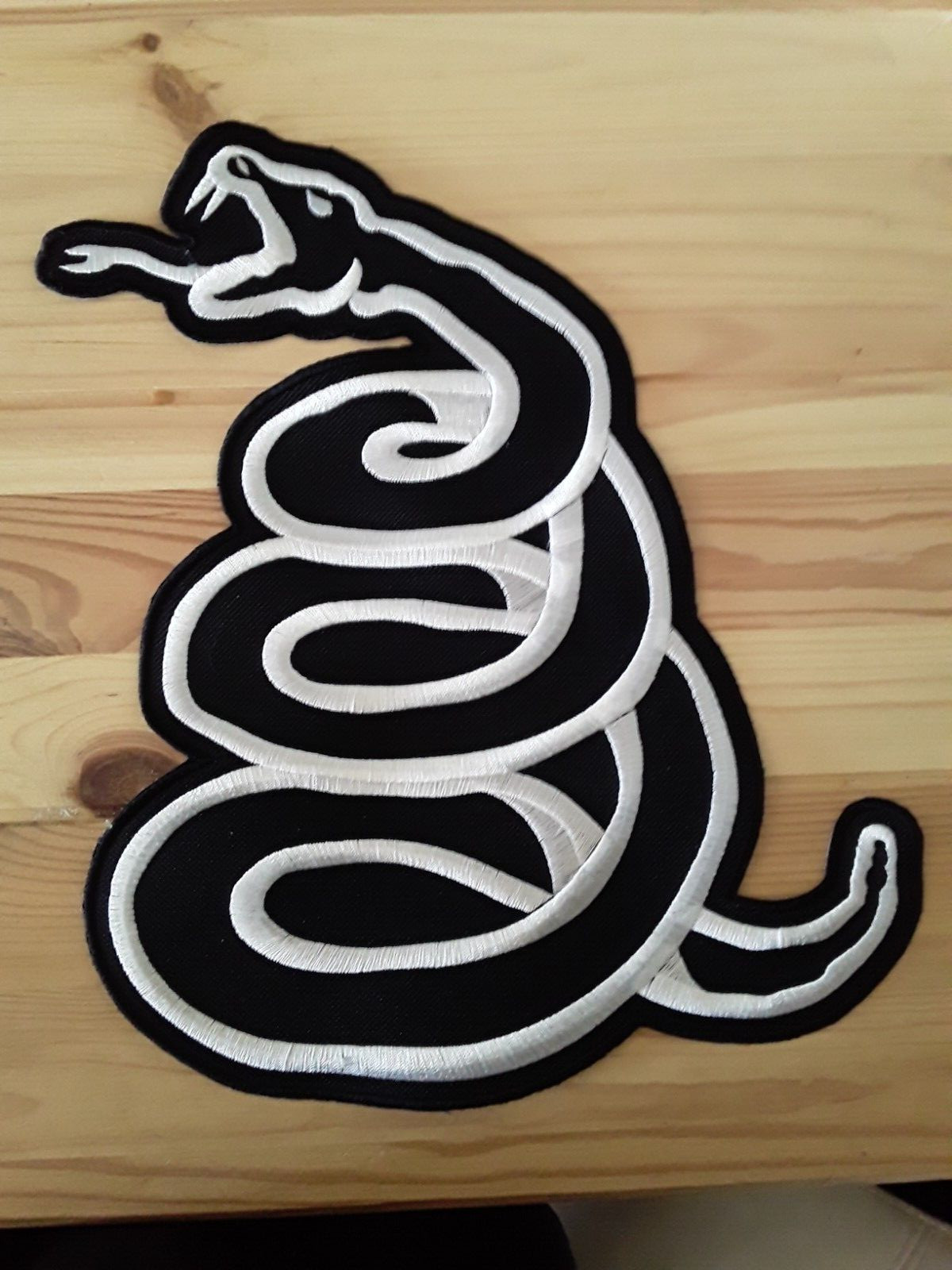 Metallica Snake Back Patch Large High-quality
