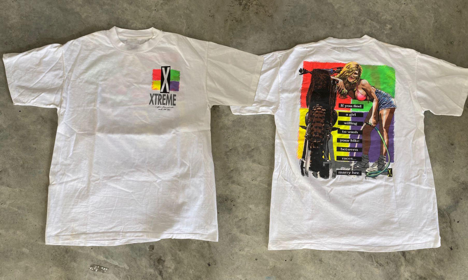 Vintage 1993 Xtreme Motocross Supercross T Shirt Matiasevich Bradshaw