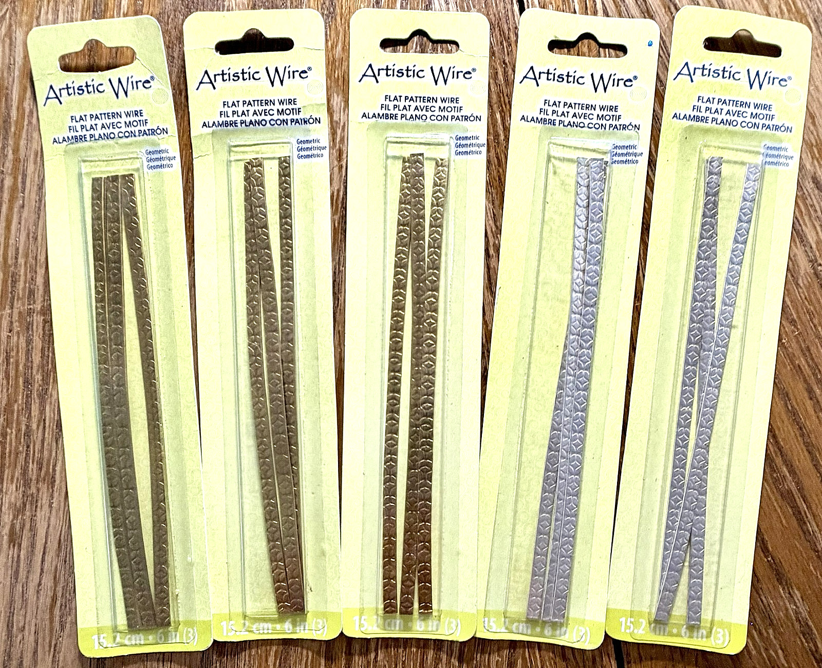 5 pkgs Flat Patterned Wire - Beadalon / Artistic Wire 5 pkgs Flat Patterned Wire - Beadalon / Artistic Wire