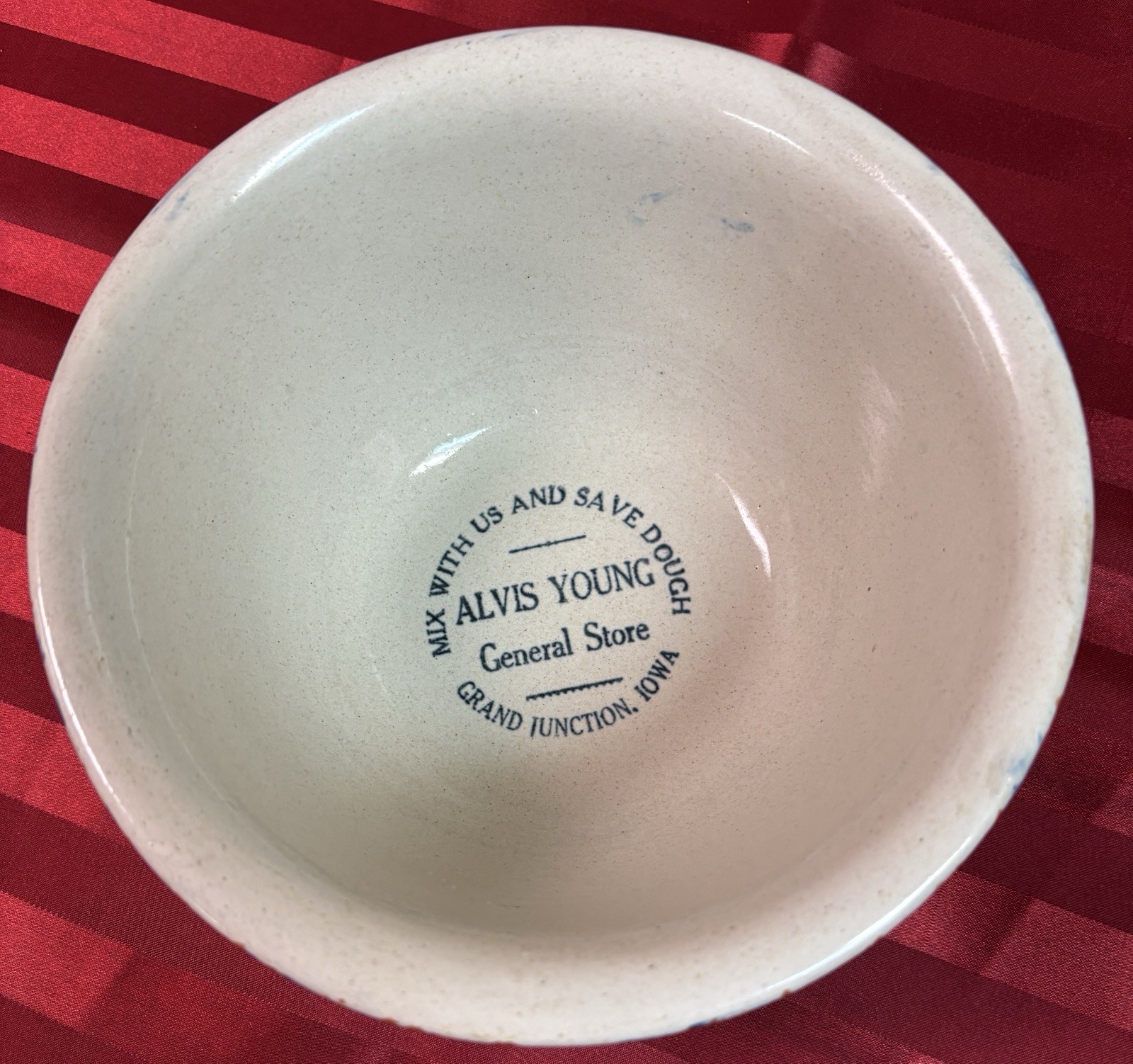Red Wing Stoneware Advertising Spongeware 7