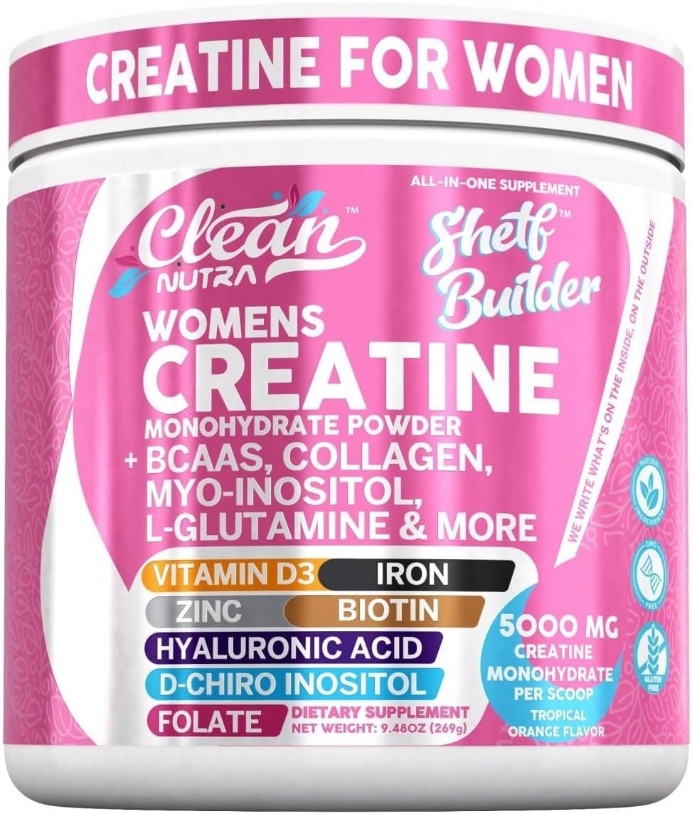 Clean Nutra Women\'s Creatine Powder – BCAAs, Collagen, Inositol Boost