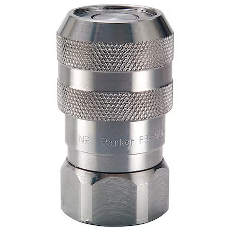 Parker Fs-371-6Fp-E5 Hydraulic Quick Connect Hose Coupling, 316 Stainless Steel Parker Fs-371-6Fp-E5 Hydraulic Quick Connect Hose Coupling, 316 Stainless Steel