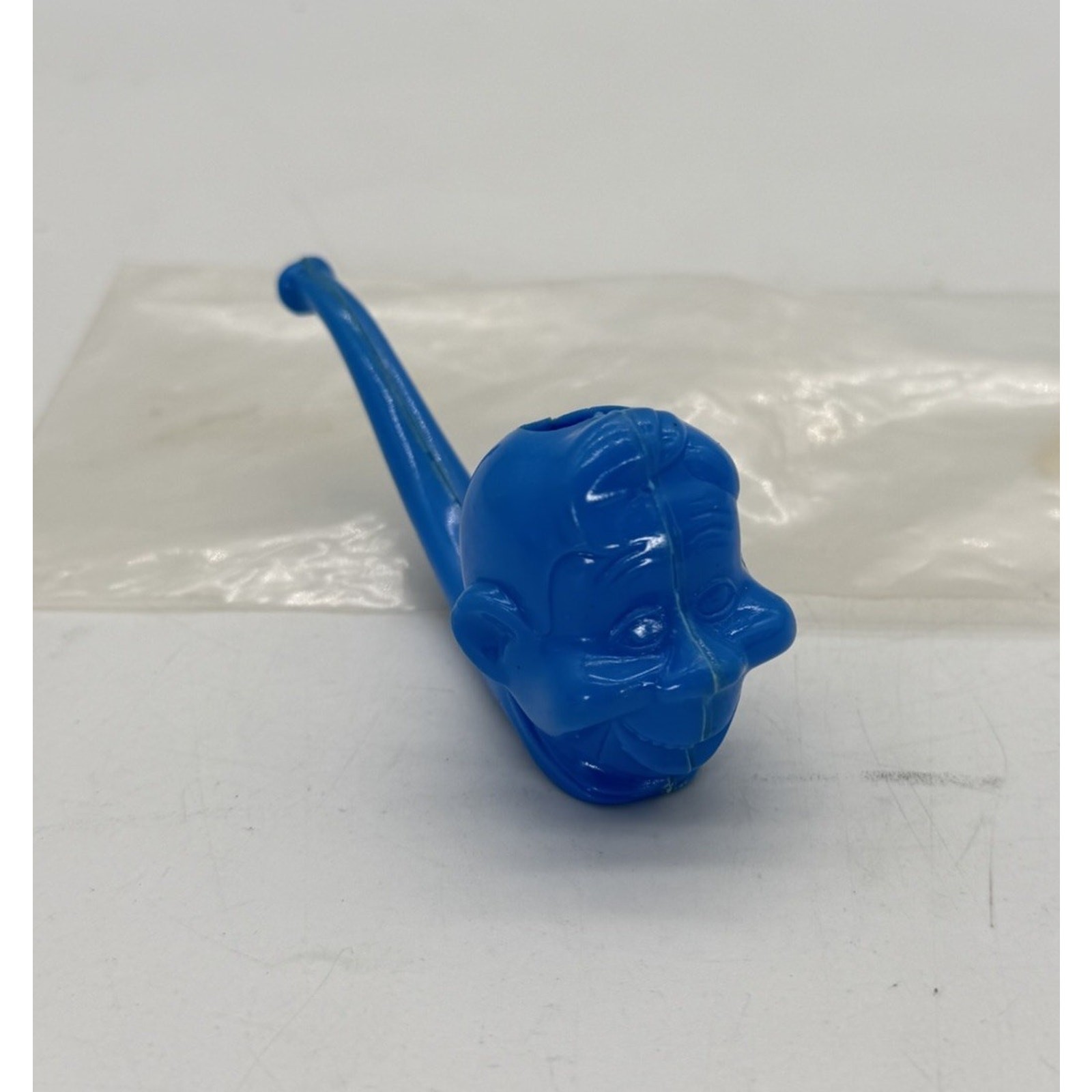 Vintage 1950's Howdy Doody Blue Bubble Tobacco Pipe NEW NOS W/ Original Plastic