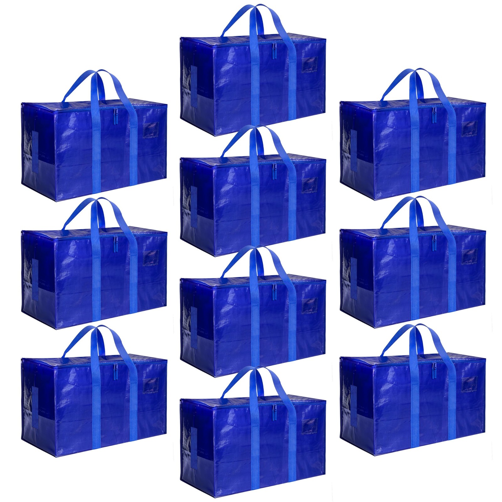 10 Pack Oversized Heavy Duty Moving Bags with Surround Carrying Handles, Lid ... 10 Pack Oversized Heavy Duty Moving Bags with Surround Carrying Handles, Lid ...