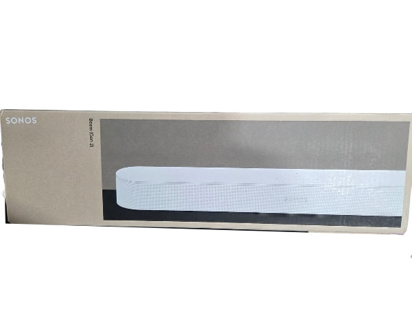 Sonos Beam Gen 2 White Smart Soundbar Dolby Atmos - Open Box