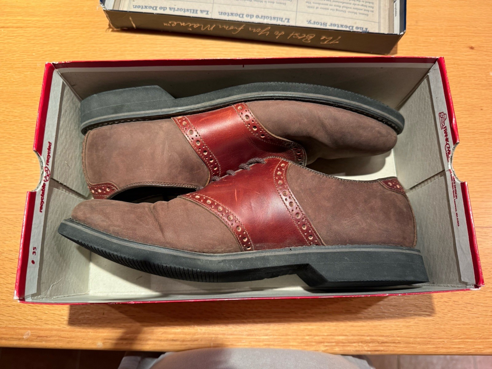Dexter Men’s Brown/Burgundy Colorblock Suede Brogue Oxfords 11 M Dexter Men’s Brown/Burgundy Colorblock Suede Brogue Oxfords 11 M