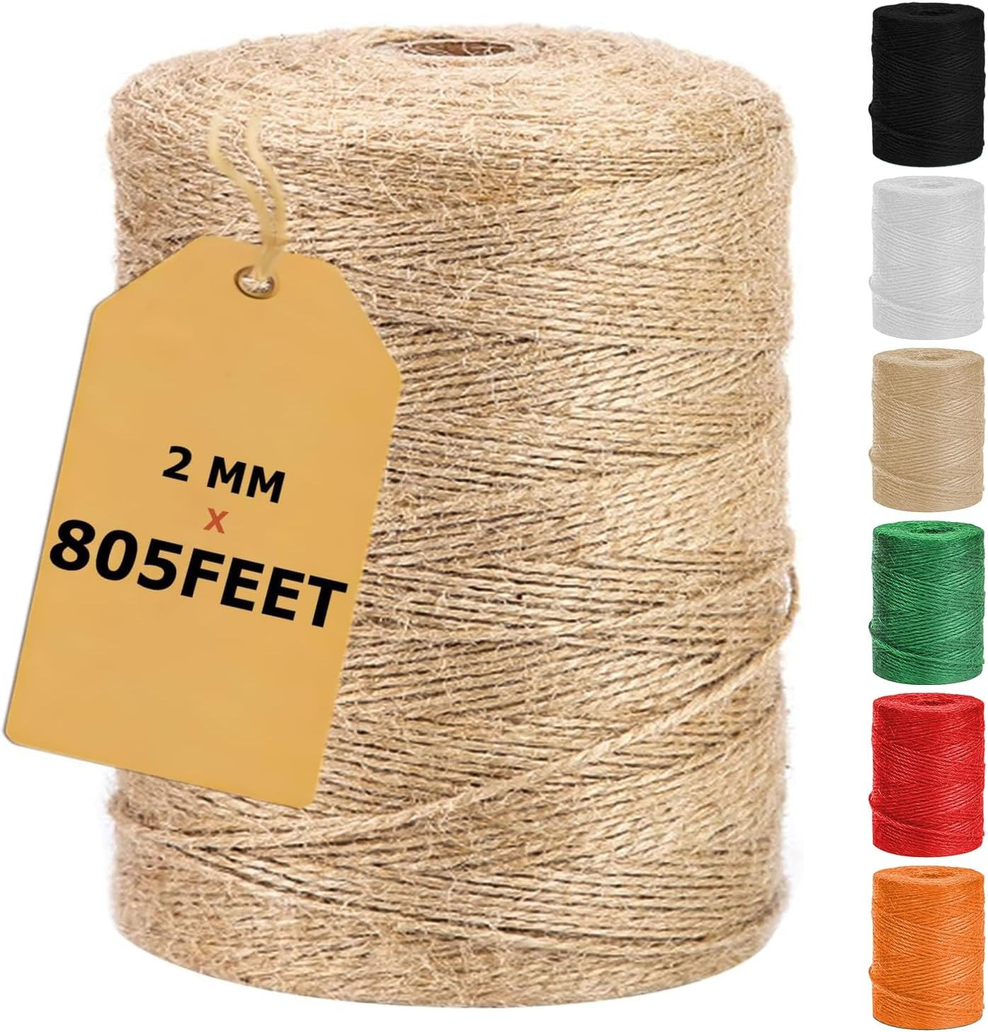 805FT Natural Jute Twine String, Bulk Hemp Jute Rope Cord for Crafts Gardening 805FT Natural Jute Twine String, Bulk Hemp Jute Rope Cord for Crafts Gardening