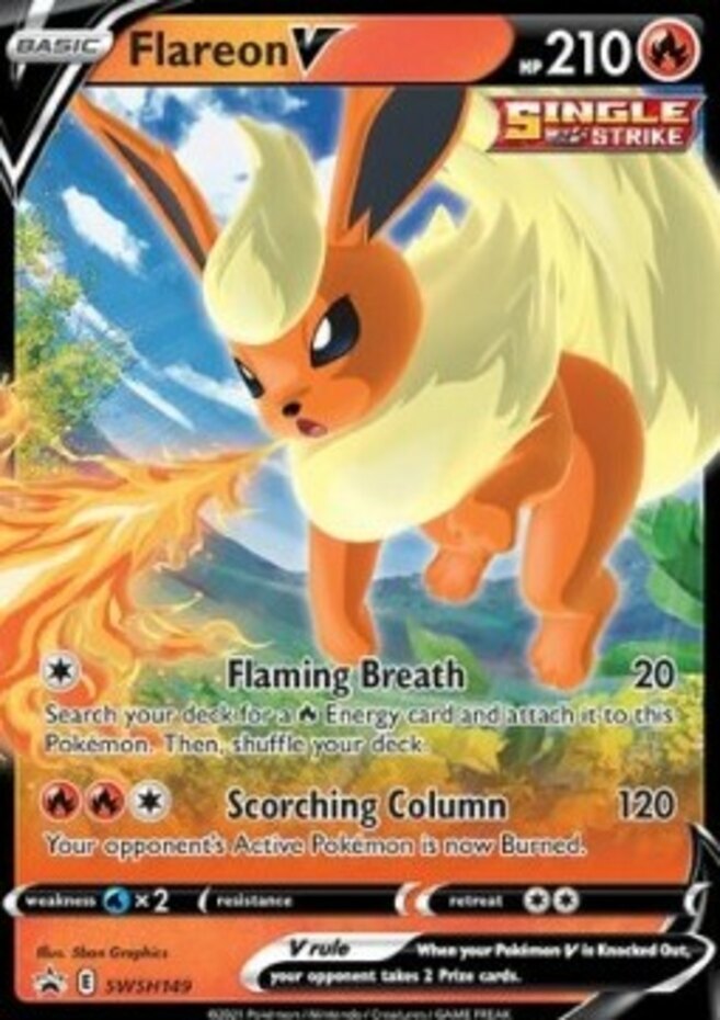 Flareon V - SWSH149 - SWSH Black Star Promos Pokemon Lightly Played SWSH Black S