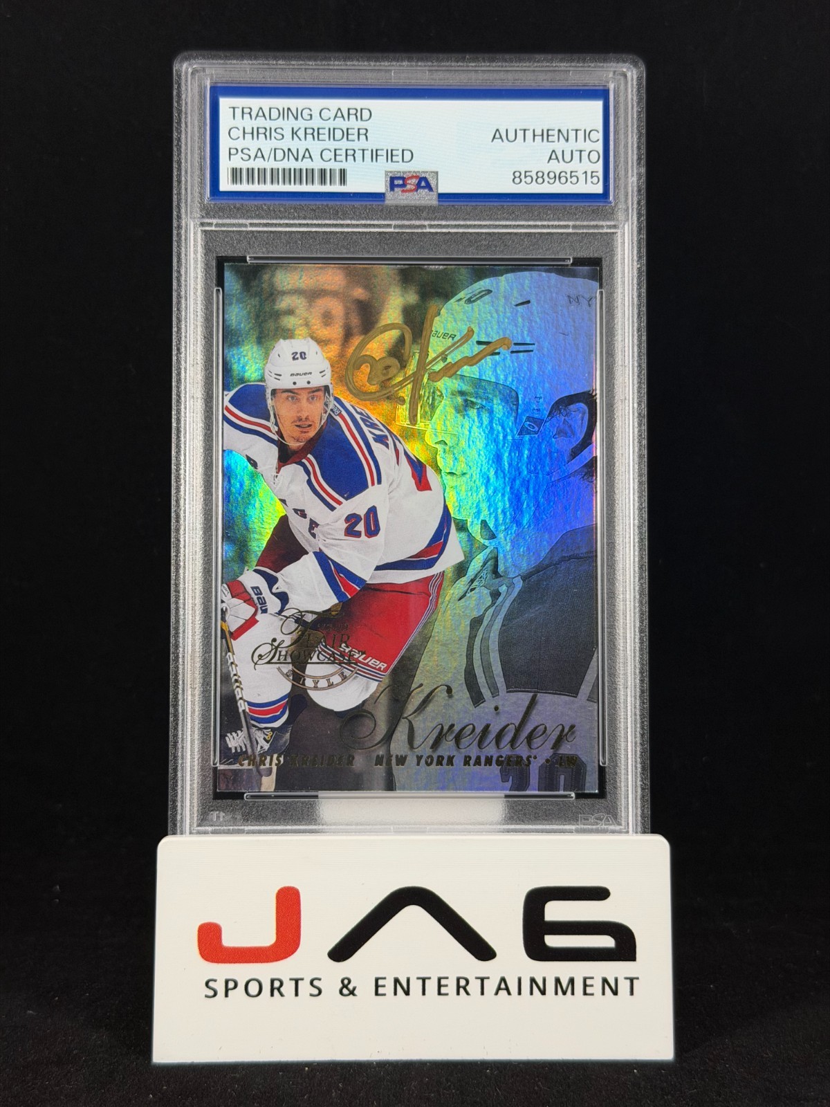 Chris Kreider RC Auto 2012 Fleer Retro Flair Showcase #32 PSA/DNA NHL Rangers