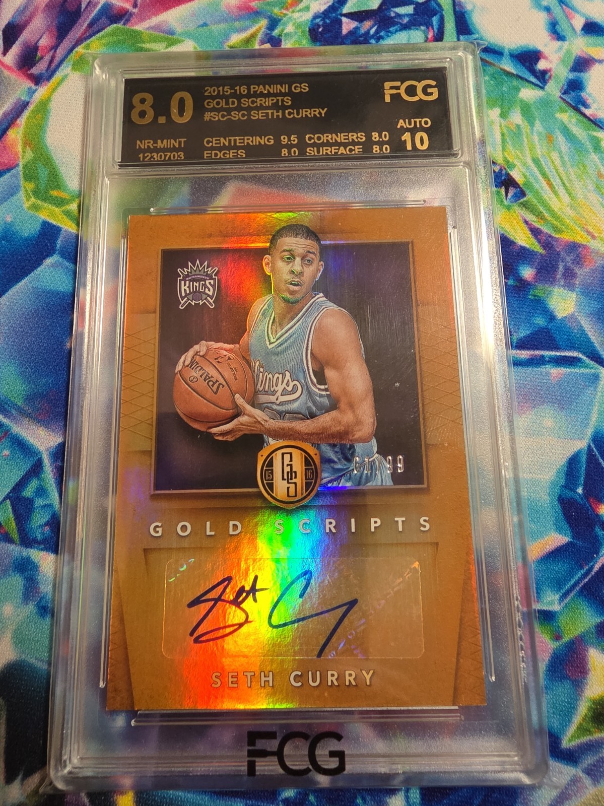 2015-16 Panini Gold Standard - Gold Scripts Seth Curry #SC-SC /99 (AU, RC) 2015-16 Panini Gold Standard - Gold Scripts Seth Curry #SC-SC /99 (AU, RC)