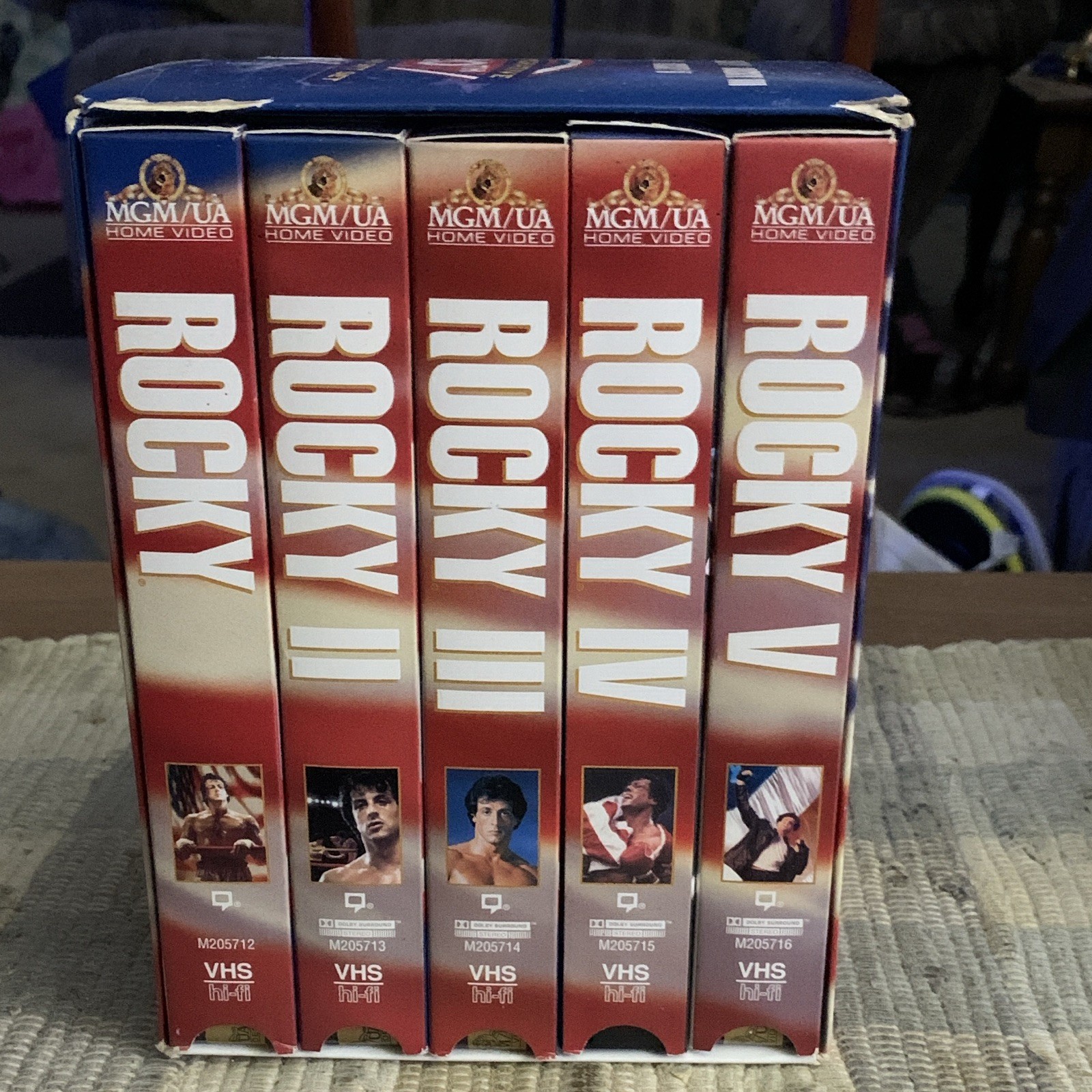 MGM/UA Home Video Rocky I-V 20th Anniversary VHS Box Set NTSC PG MGM/UA Home Video Rocky I-V 20th Anniversary VHS Box Set NTSC PG
