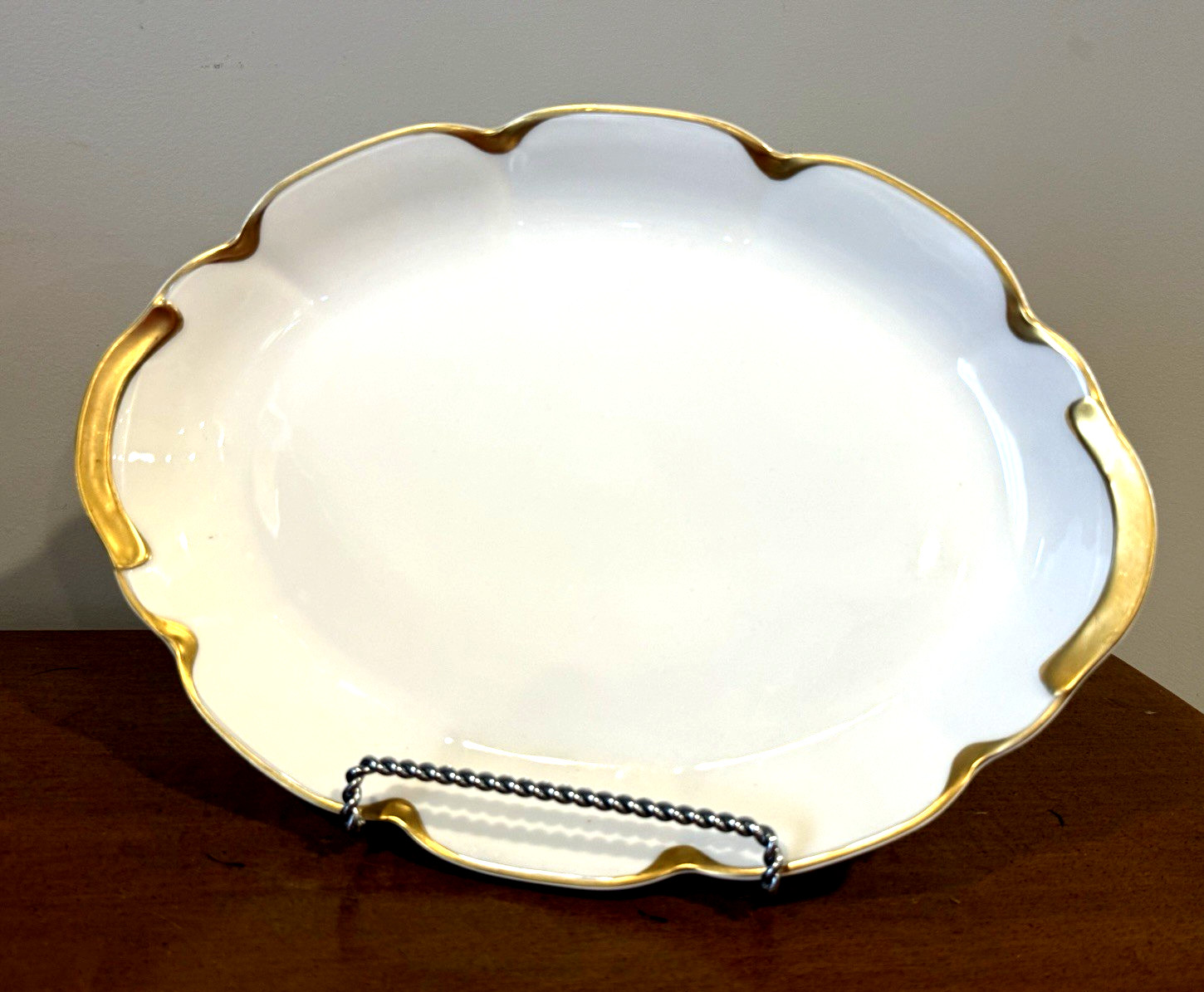 1900s THEODORE HAVILAND LIMOGES PLATTER SILVER ANNIVERSARY SCHLEIGER #19 (2E