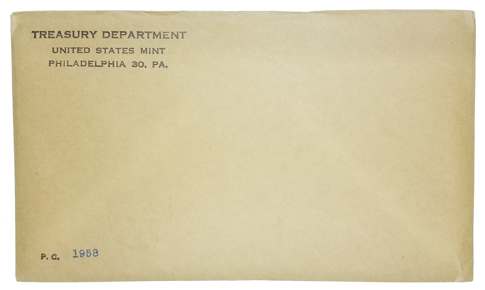 1958 US Mint Silver Proof Set Original Flat Pack Envelope ~ SEALED & UNOPENED #8
