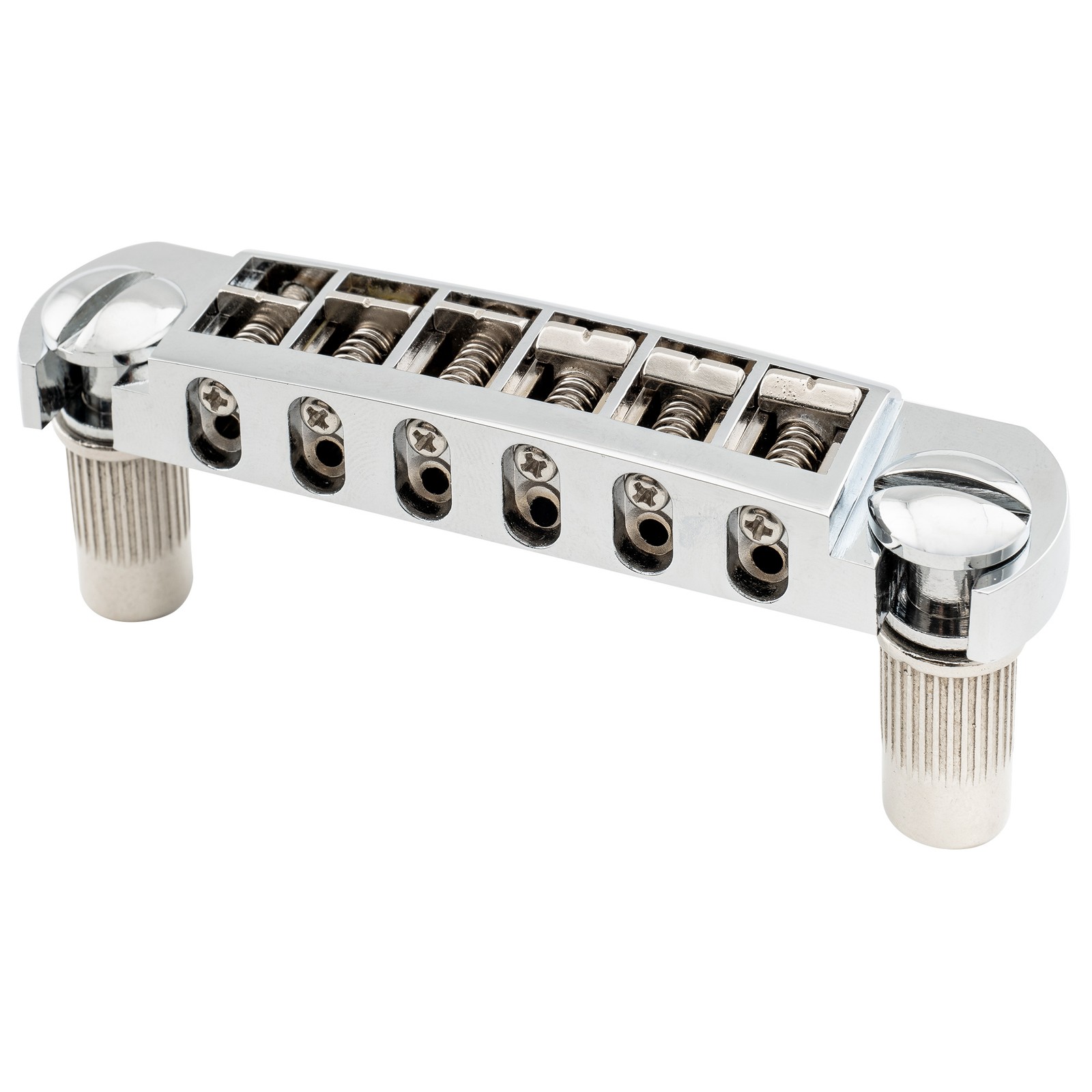 Musiclily Pro Chrome 52.5mm Tune-O-Matic Pigtail Wraparound Bridge For LP Guitar Musiclily Pro Chrome 52.5mm Tune-O-Matic Pigtail Wraparound Bridge For LP Guitar