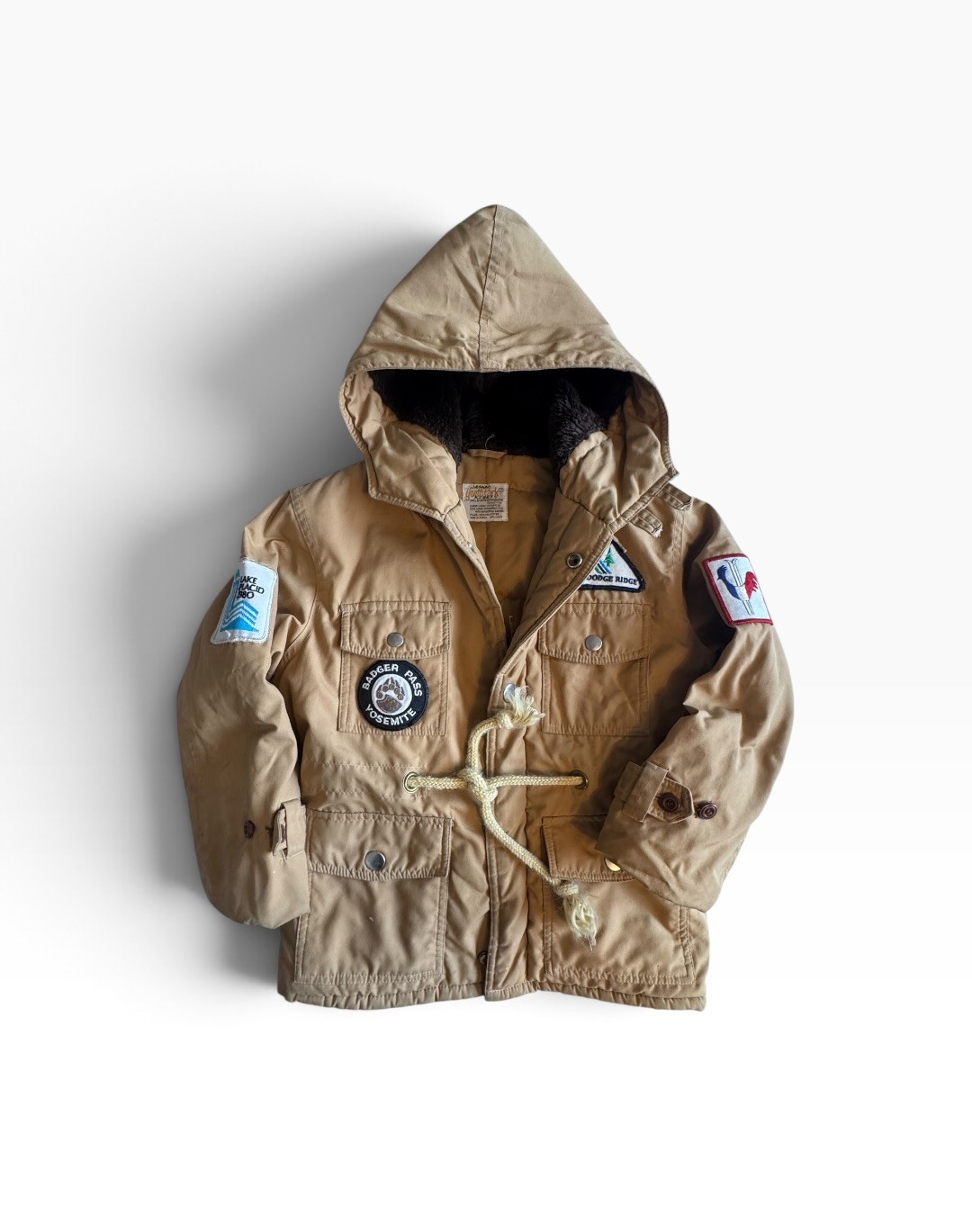 Vintage 70s 80s Youth Park Kids Hooded Parka Ski Patches Lake Placid 1980 Sz 7 Vintage 70s 80s Youth Park Kids Hooded Parka Ski Patches Lake Placid 1980 Sz 7