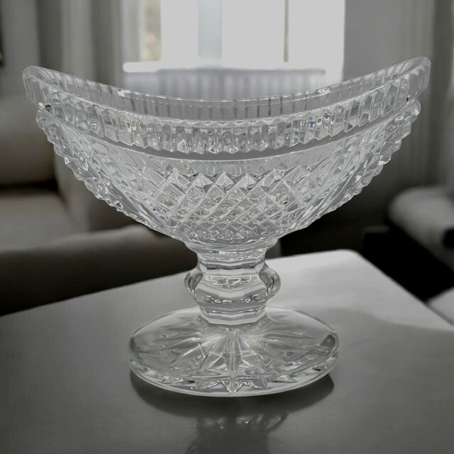 Waterford Crystal Heritage Mini Footed BOAT BOWL Ireland Original Box Waterford Crystal Heritage Mini Footed BOAT BOWL Ireland Original Box