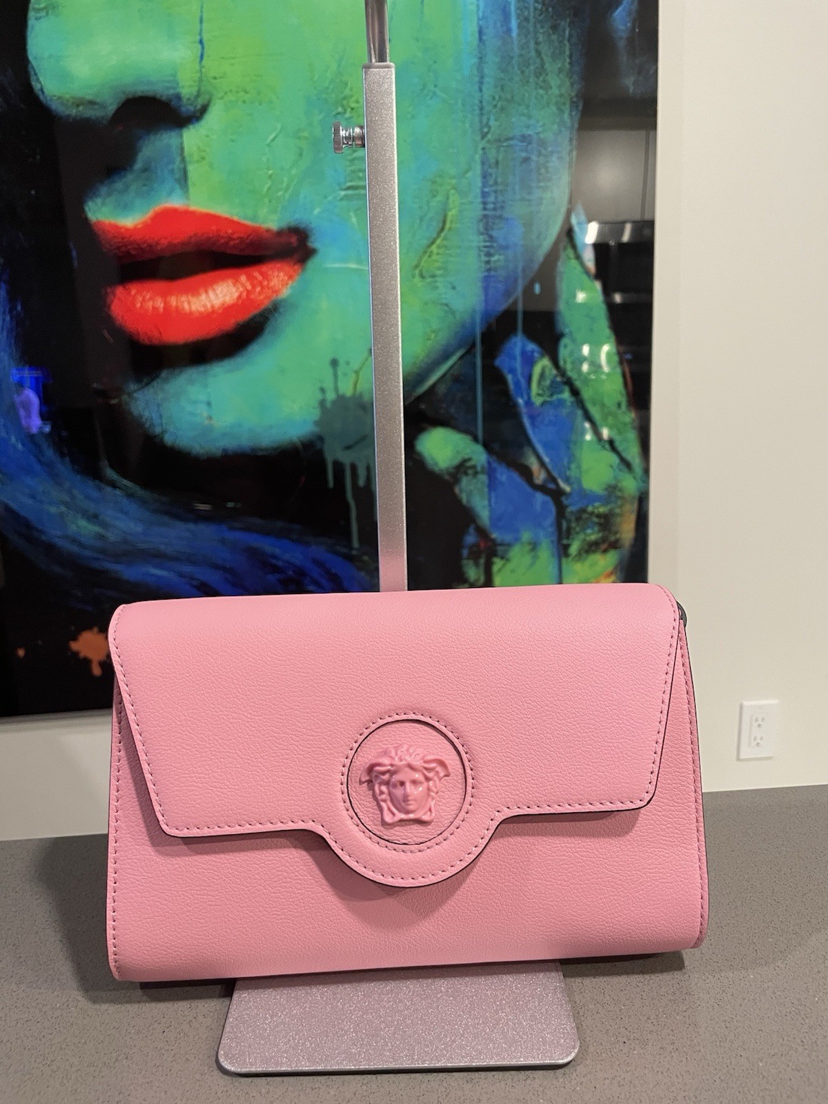Versace  Shoulder Bag Medusa Leather Mini Pink Italy 1021608 NWT $1200 Retail