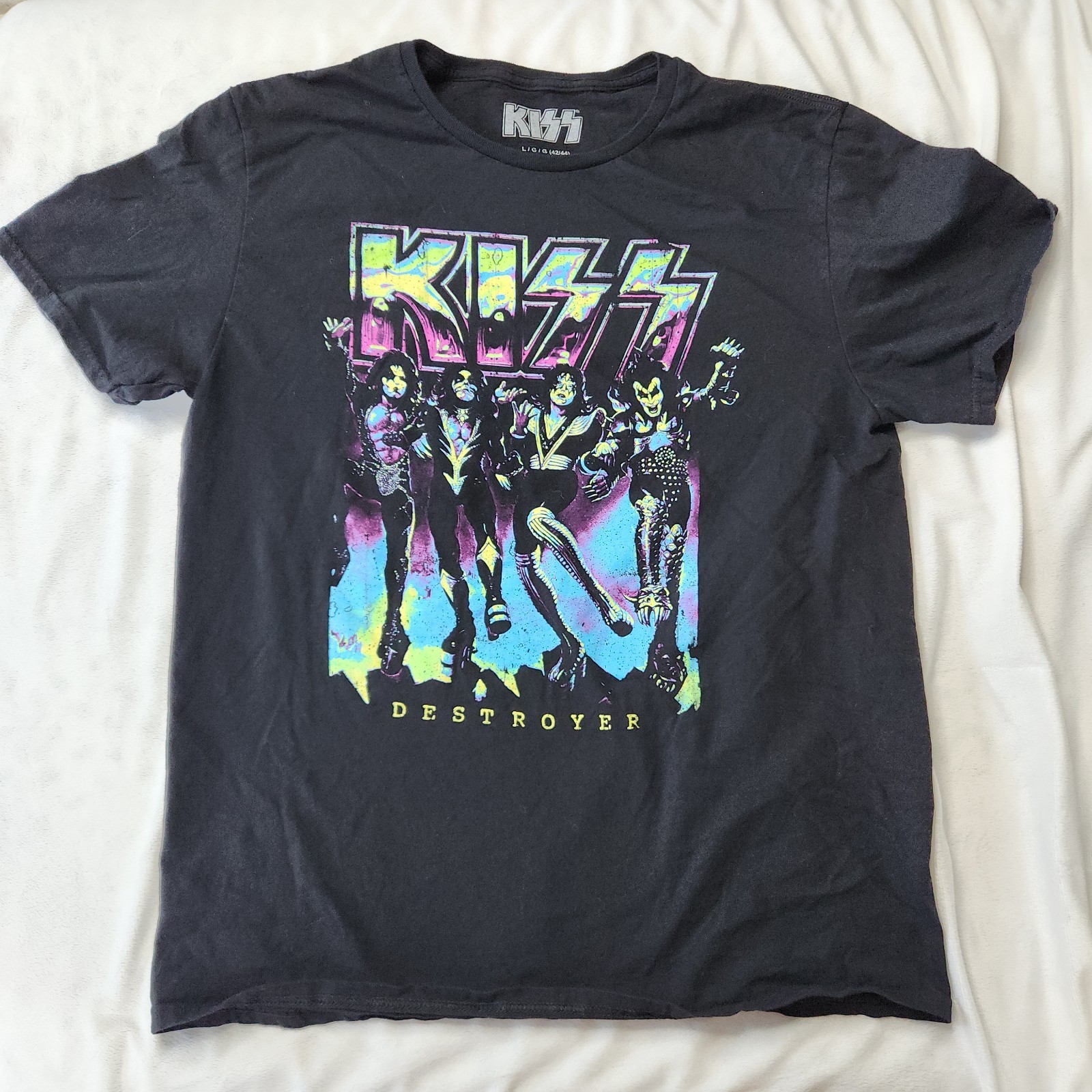 Kiss Destroyer Band T-Shirt Men\'s Size Large - Graphic Concert Tee
