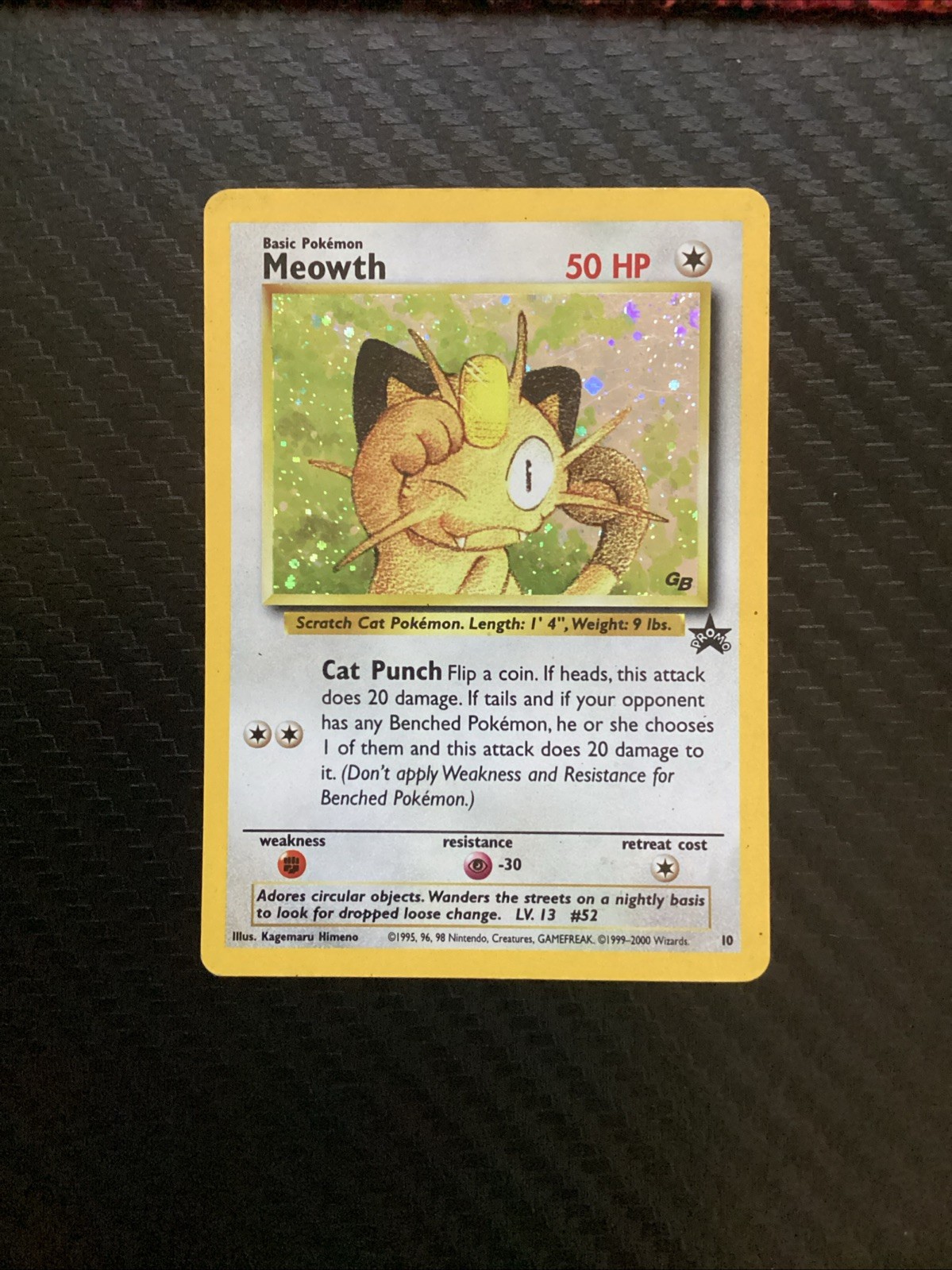 Meowth 10/53 Wotc Promo Holo - MP Meowth 10/53 Wotc Promo Holo - MP