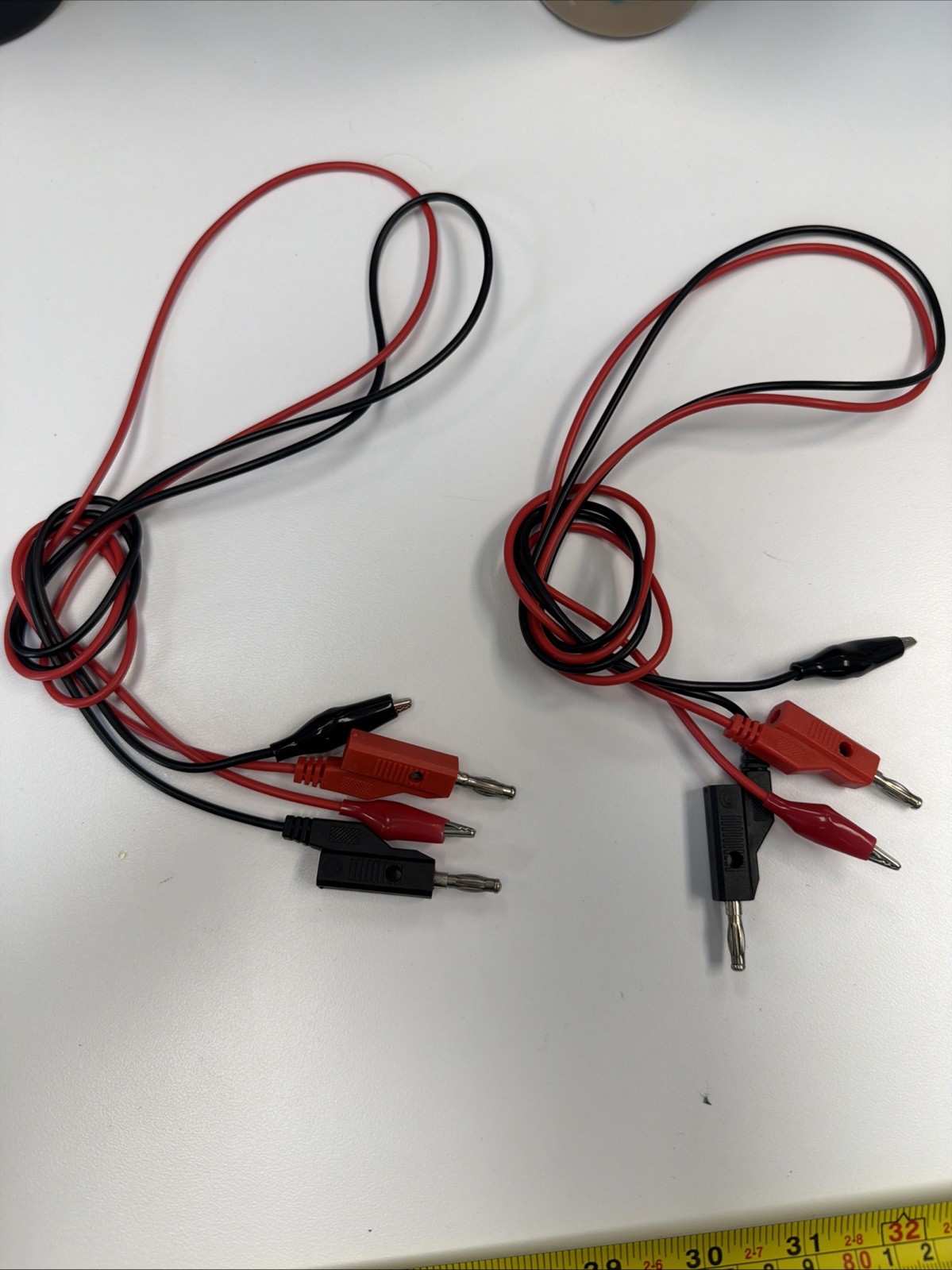 2 x 3FT Alligator Probe Test Lead Clip to Banana Plug Probe Cable for Multimeter 2 x 3FT Alligator Probe Test Lead Clip to Banana Plug Probe Cable for Multimeter