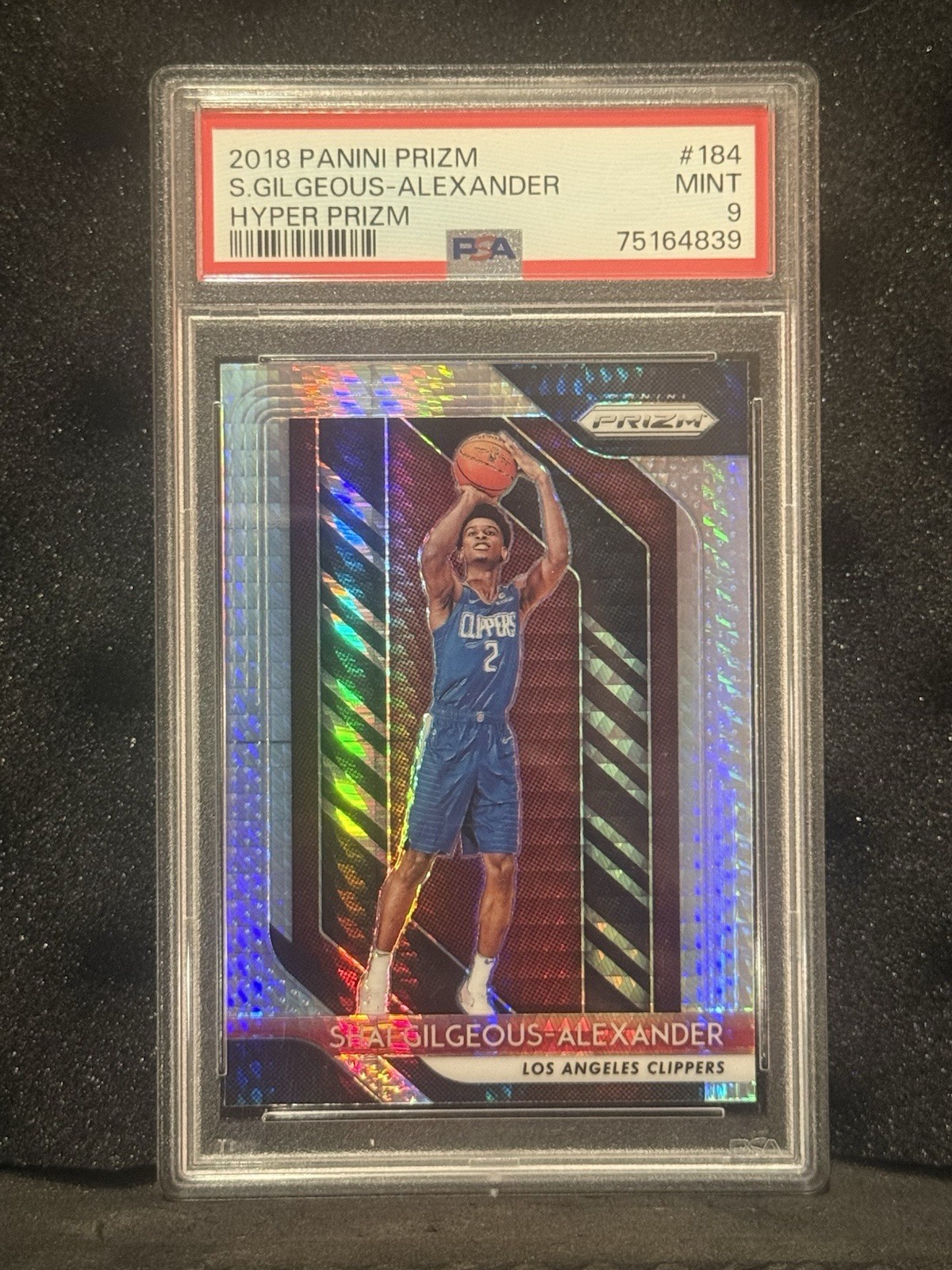 2018-19 Panini Prizm Shai Gilgeous-Alexander #184 Hyper Prizm (RC) PSA 9 Mint RC 2018-19 Panini Prizm Shai Gilgeous-Alexander #184 Hyper Prizm (RC) PSA 9 Mint RC