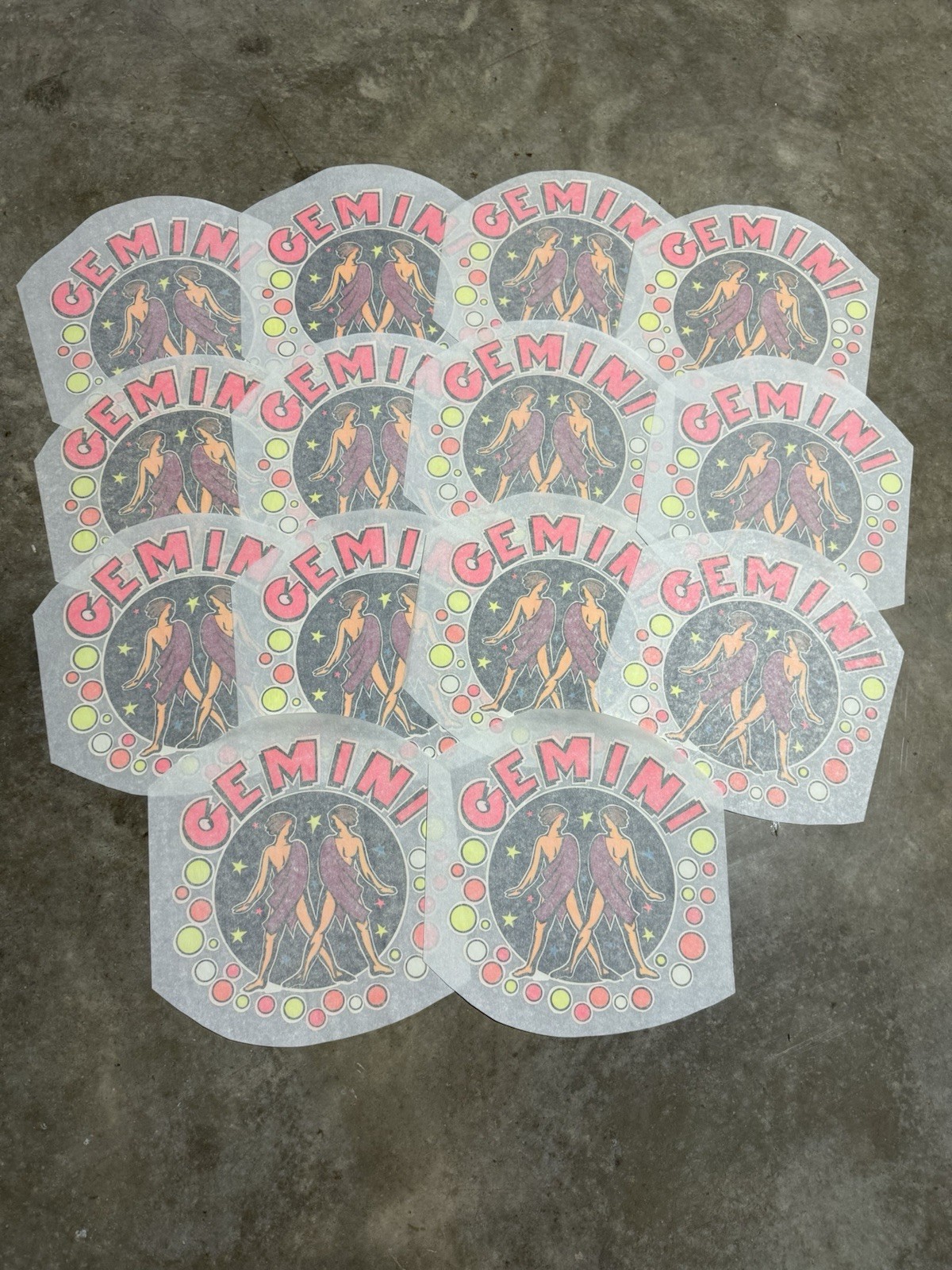 Lot of 14 Vintage Gemini Zodiac Sign 70s T-Shirt Heat Transfers NOS Lot of 14 Vintage Gemini Zodiac Sign 70s T-Shirt Heat Transfers NOS